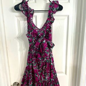 Ruffle tie back flower dress